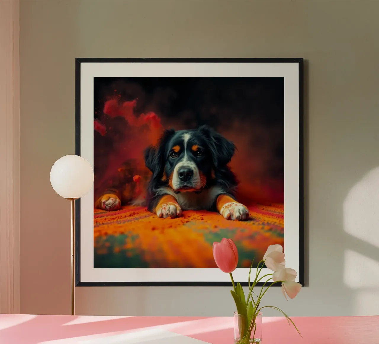 The colorful Bernese Mountain Dog #97 hahnemühle by Yumis.Beargang.and.Me