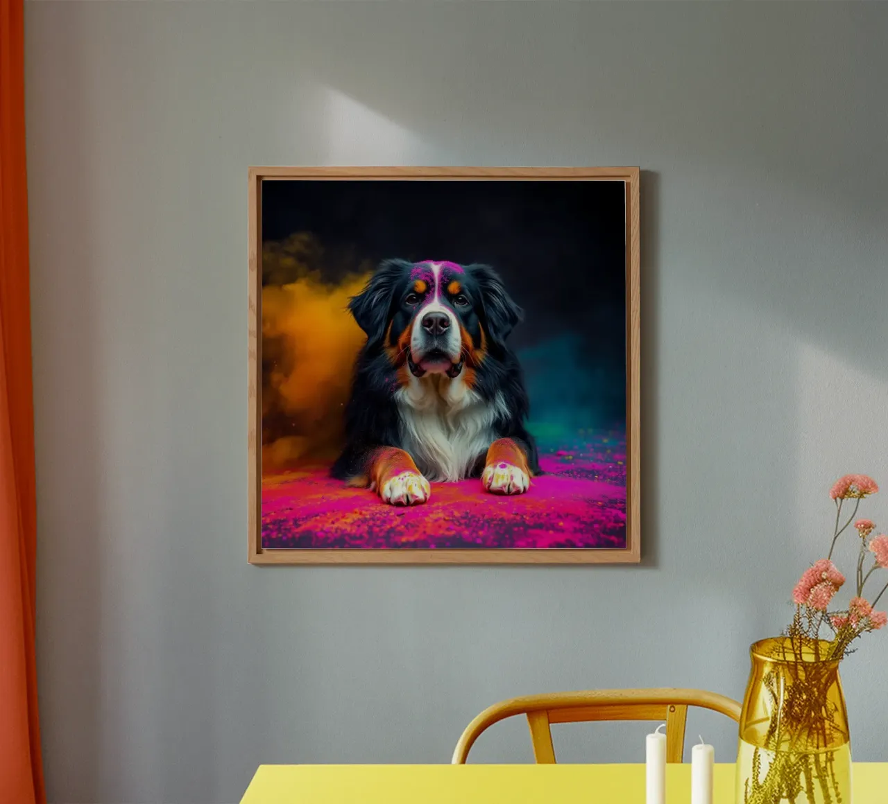 The colorful Bernese Mountain Dog #98 forex plate by Yumis.Beargang.and.Me