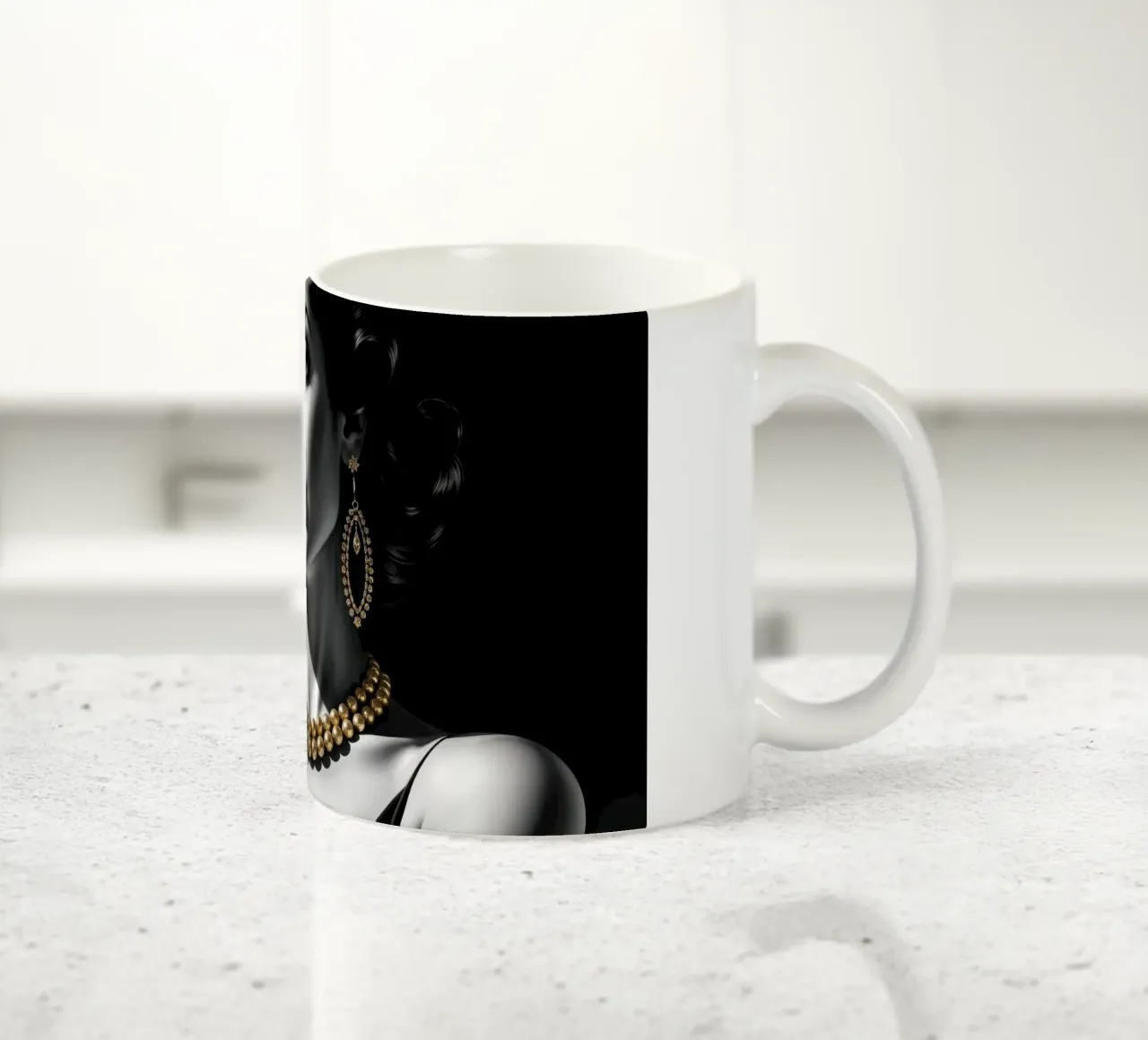 Ritratto in bianco e nero tazza in ceramica da Magic Screen