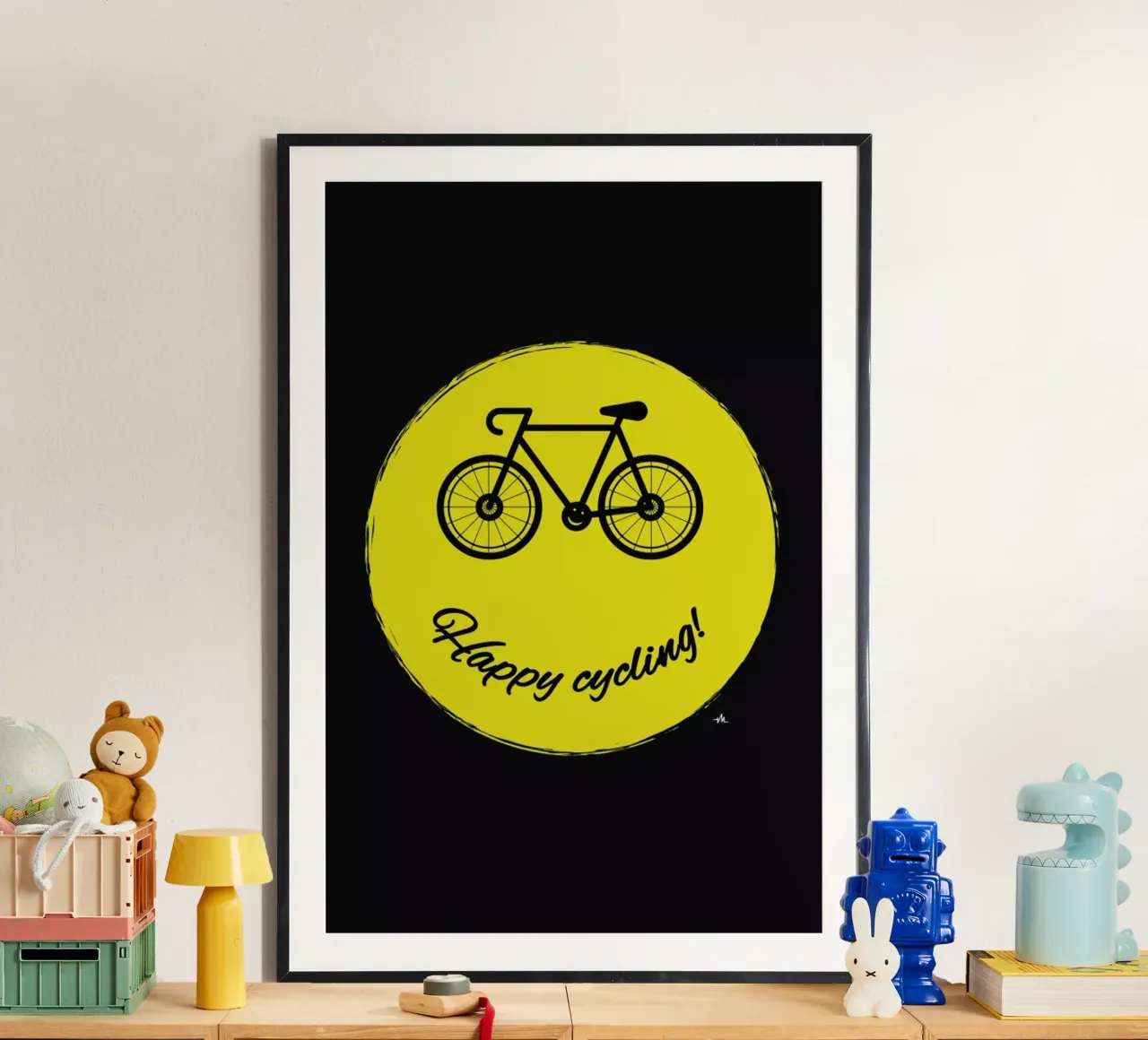 Happy cycling poster da Viktor Hertz