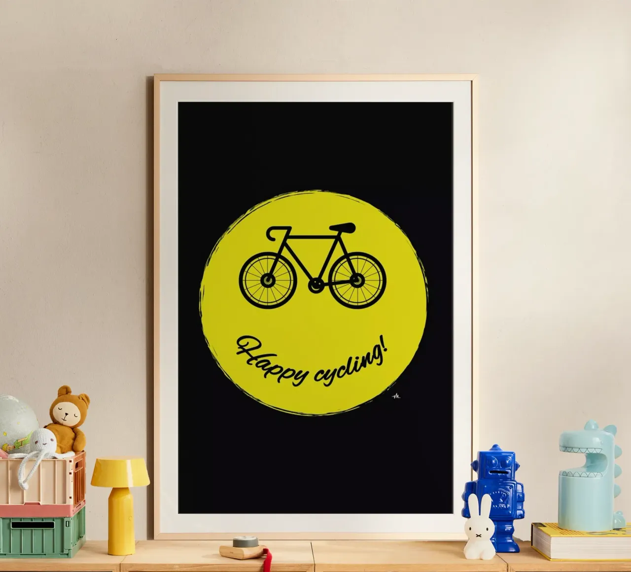 Happy cycling poster da Viktor Hertz