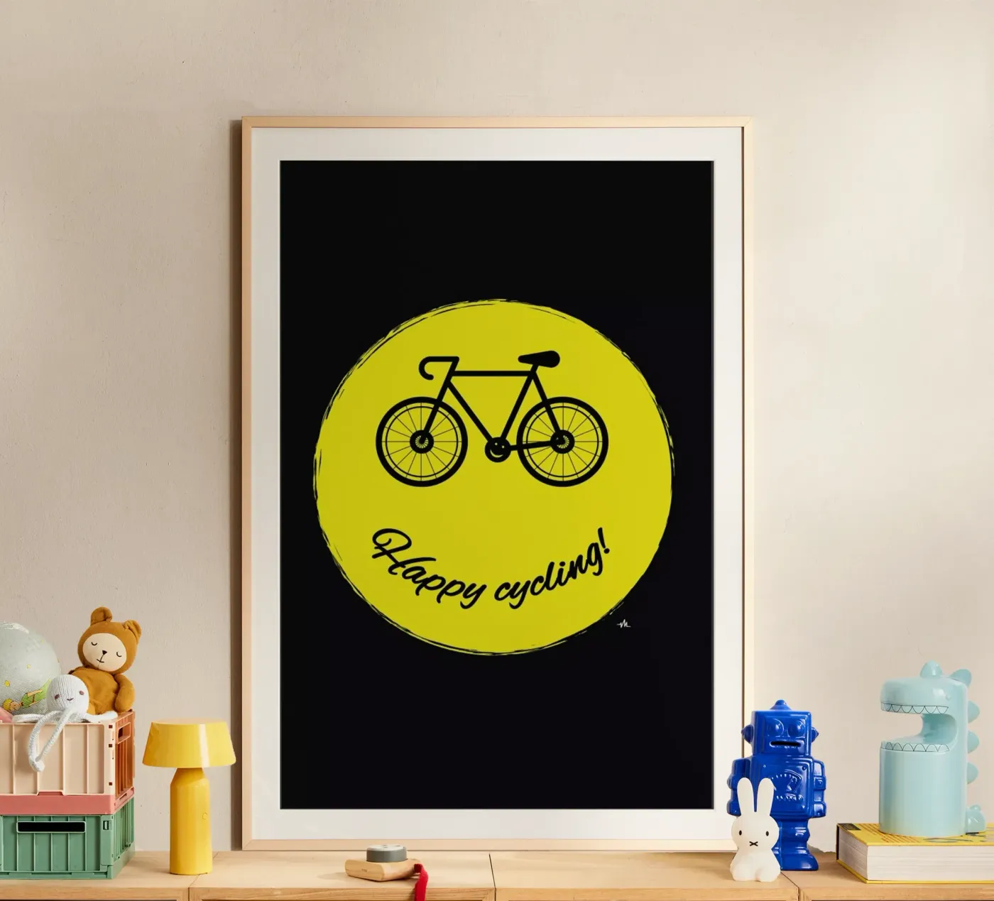 Happy cycling poster da Viktor Hertz