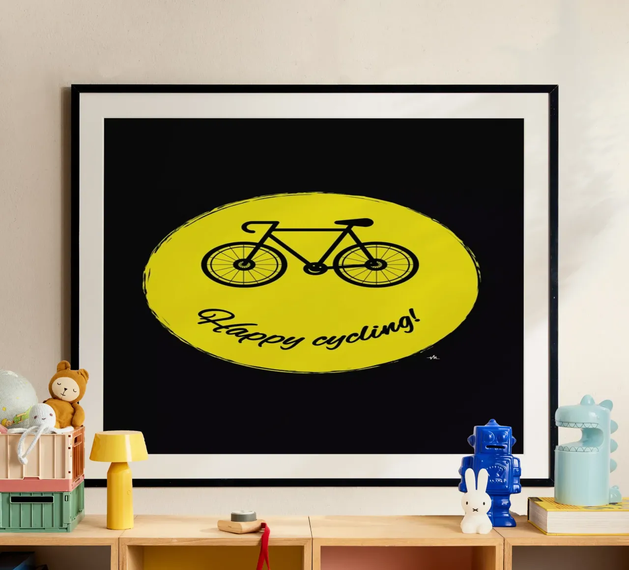 Happy cycling poster da Viktor Hertz