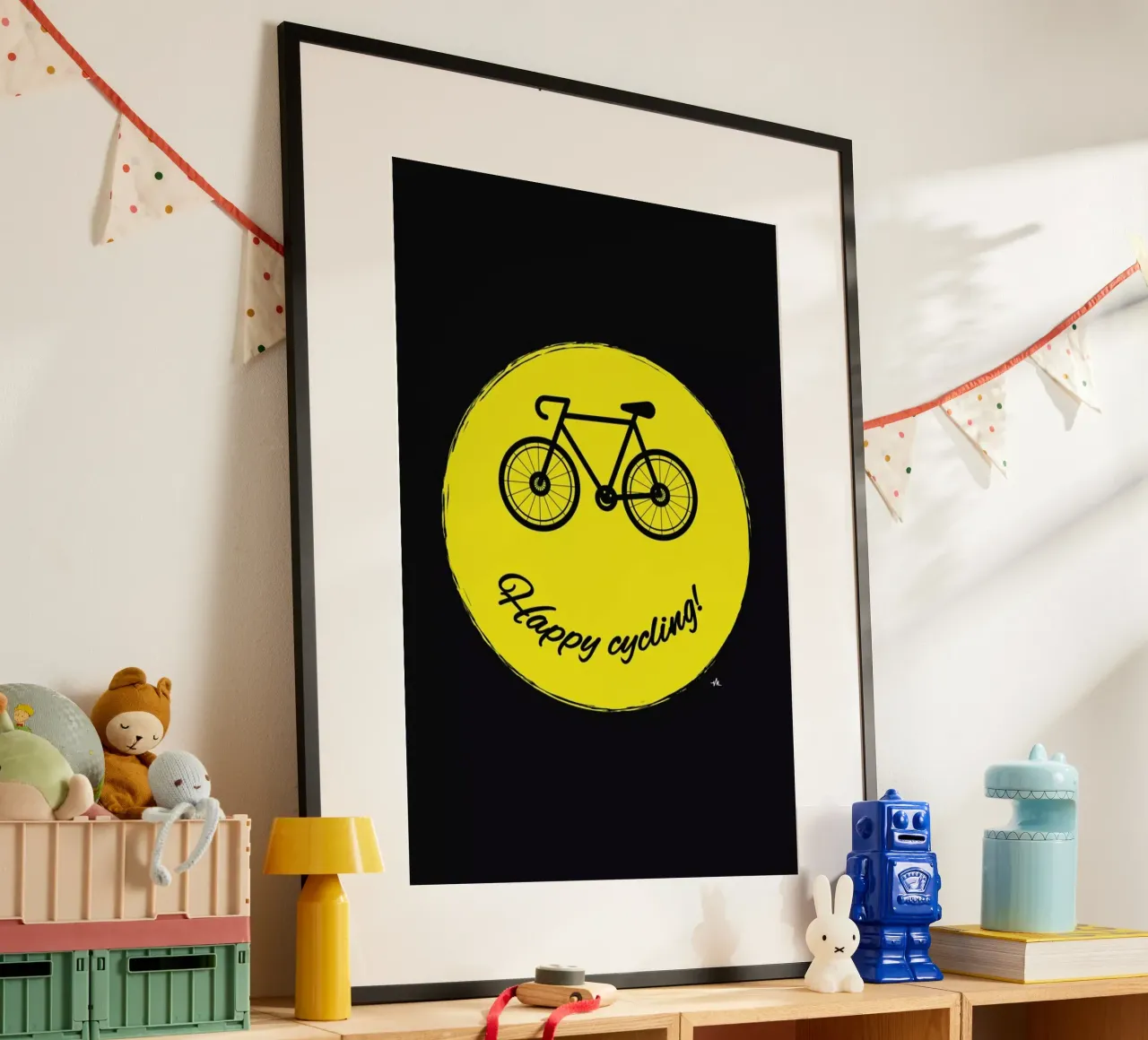 Happy cycling poster da Viktor Hertz