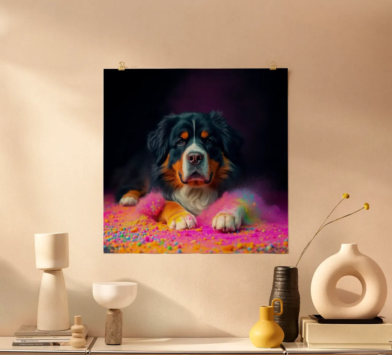 Le bouvier bernois coloré #101 poster de Yumis.Beargang.and.Me