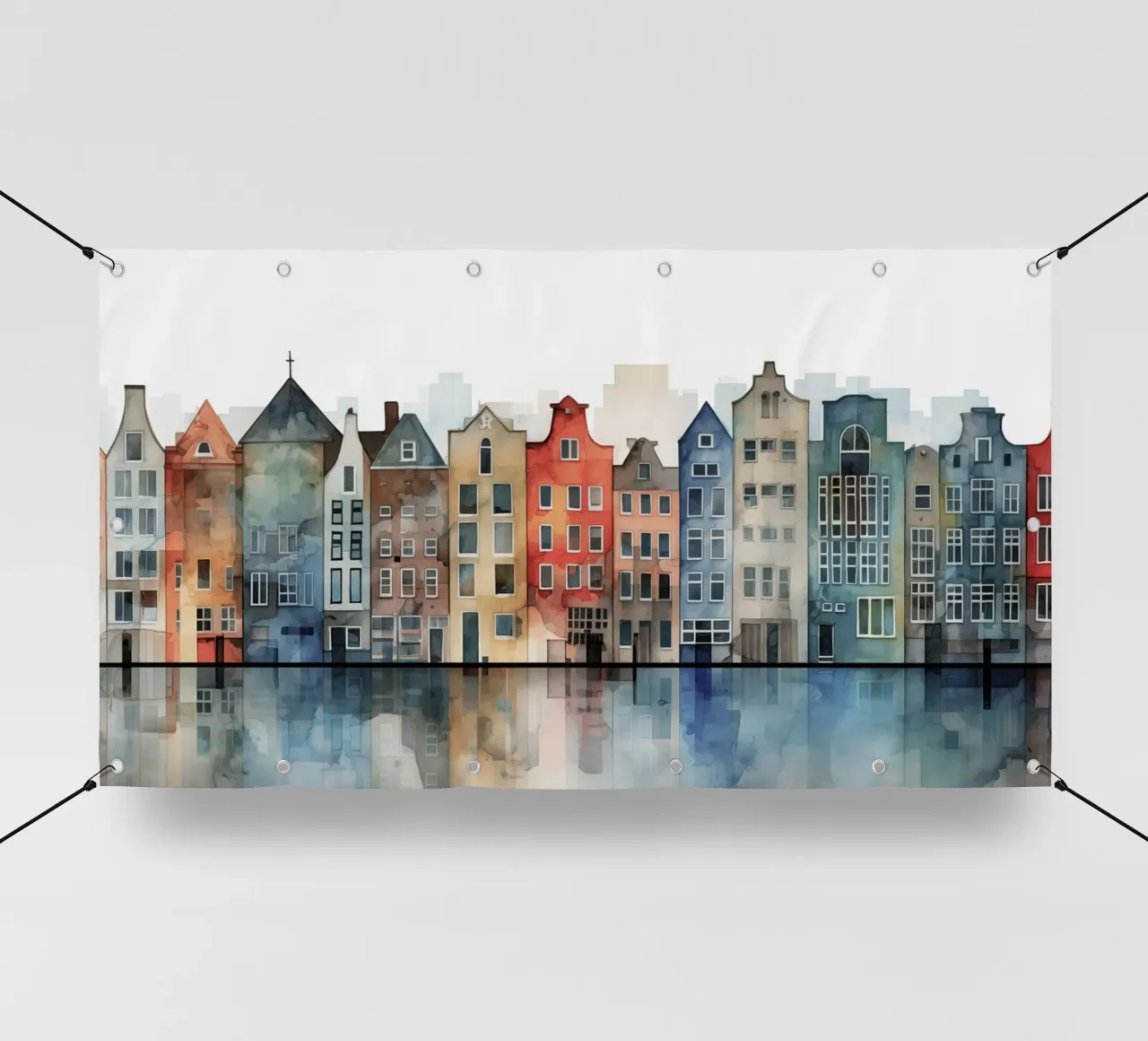 Edificio del canale telo in pvc da Imagine
