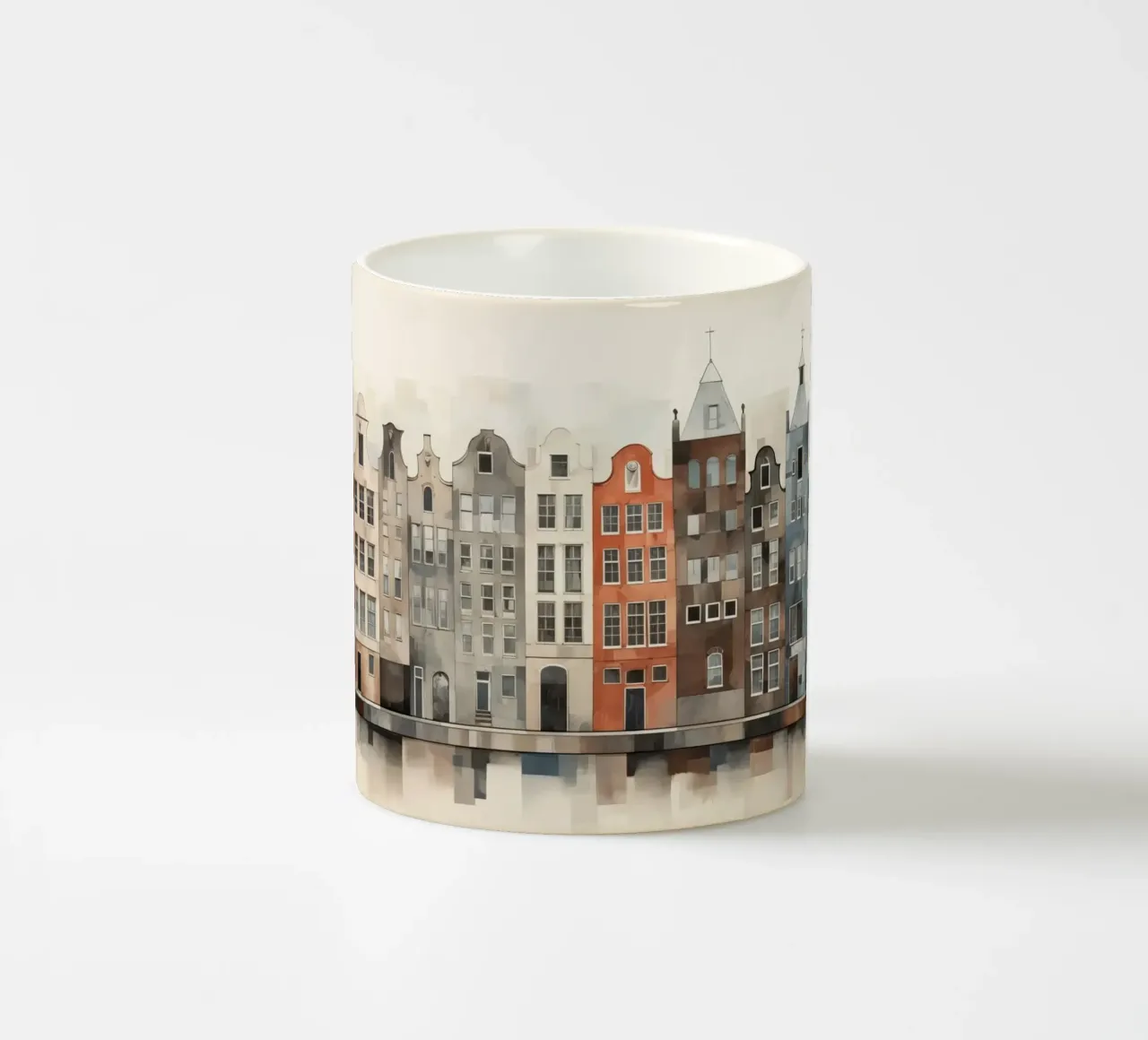 Case sul canale tazza in ceramica da Imagine