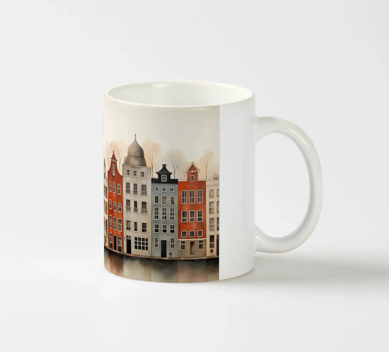 Case sul canale tazza in ceramica da Imagine