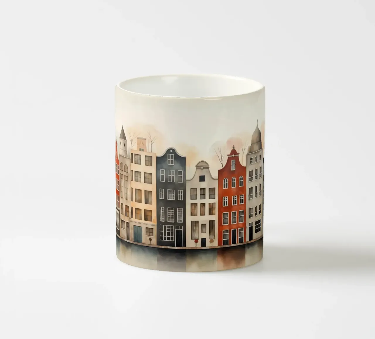 Case sul canale tazza in ceramica da Imagine