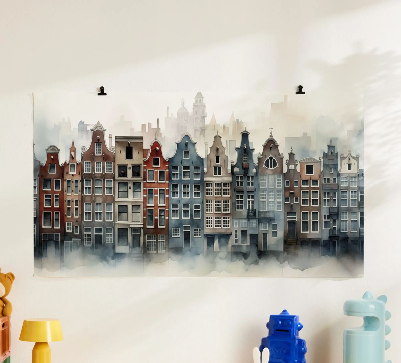 Grachten panden poster van Imagine