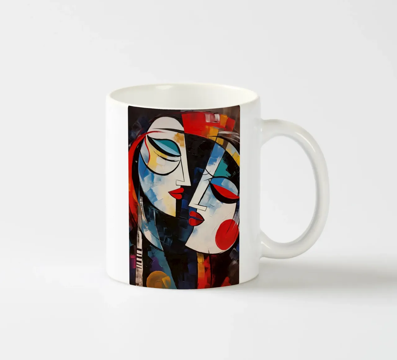 Volti astratti tazza in ceramica da Imagine