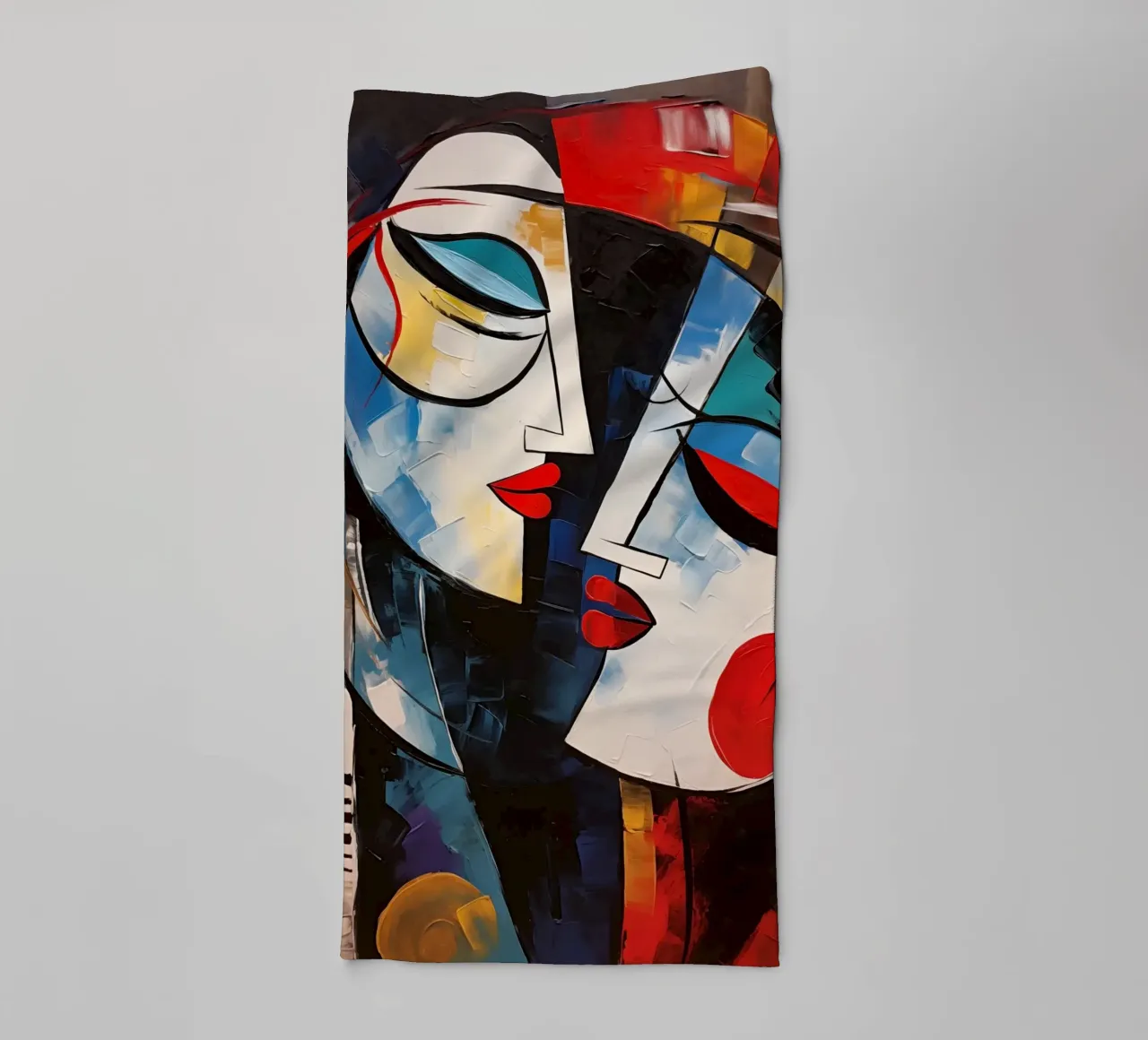 Abstract faces towel by Imagine