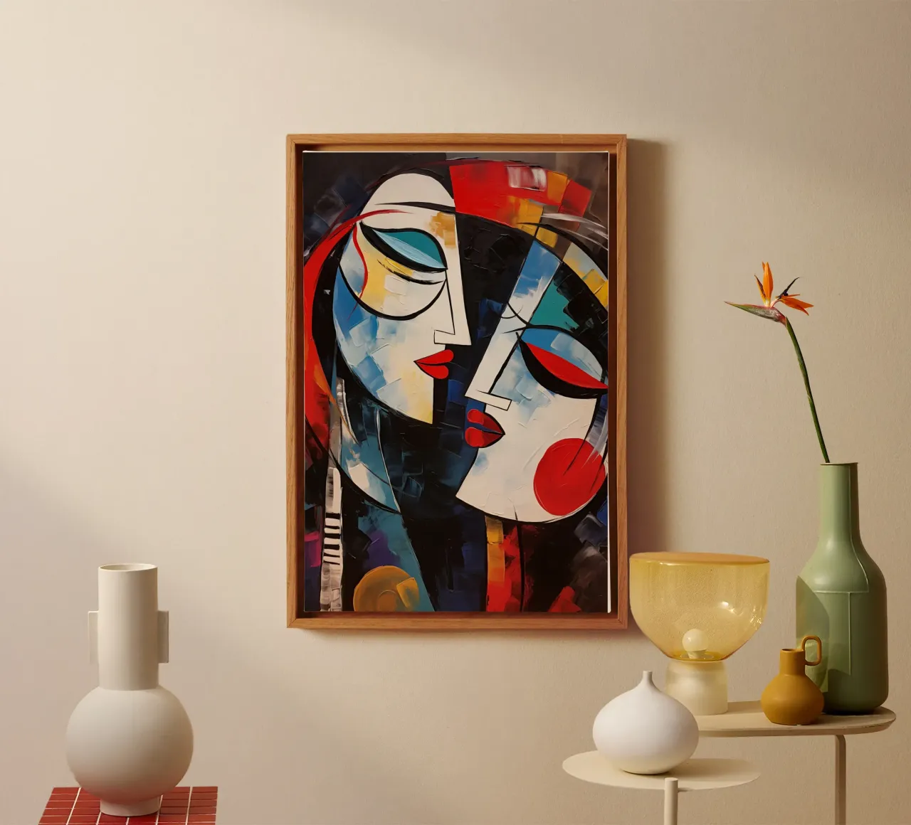 Abstracte gezichten canvas van Imagine