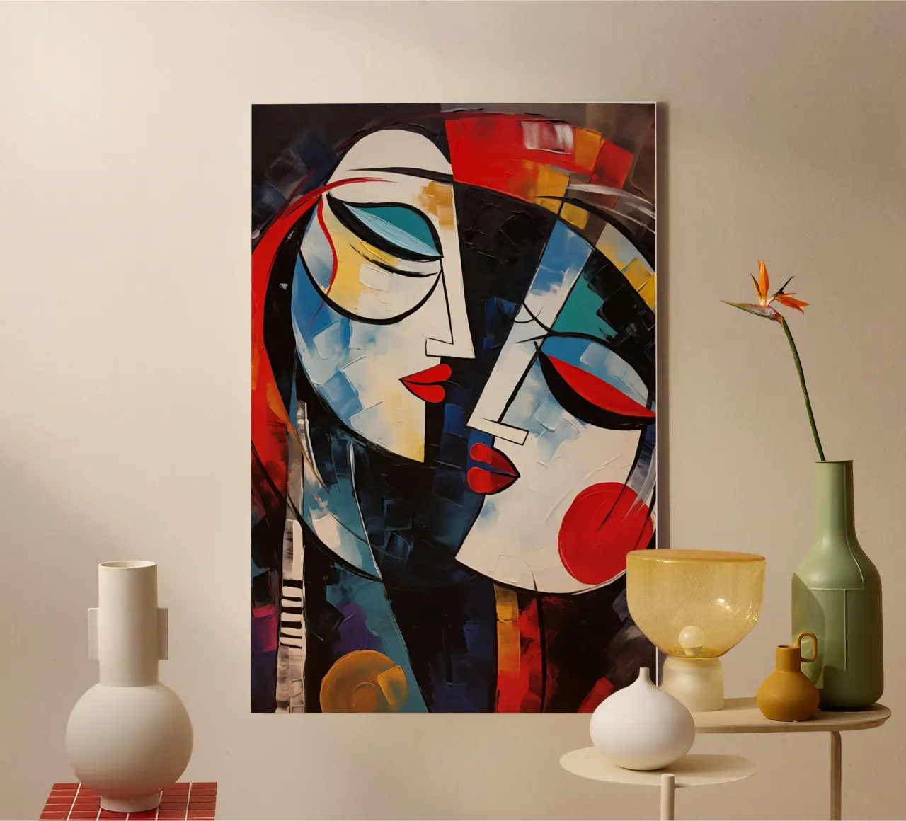 Abstracte gezichten canvas van Imagine