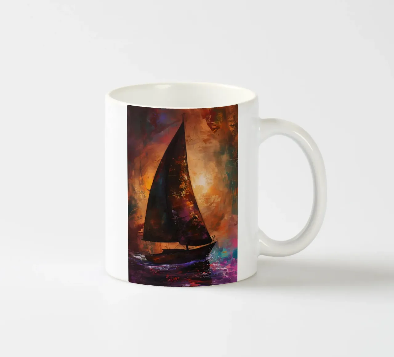 Zeilboot astratto tazza in ceramica da Imagine