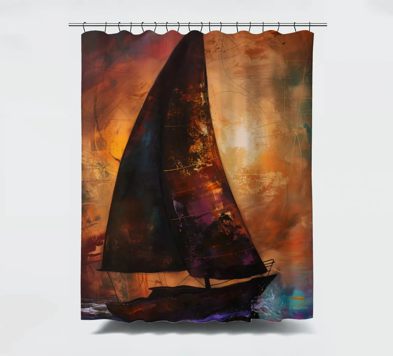 Zeilboot abstract Duschvorhang von Imagine