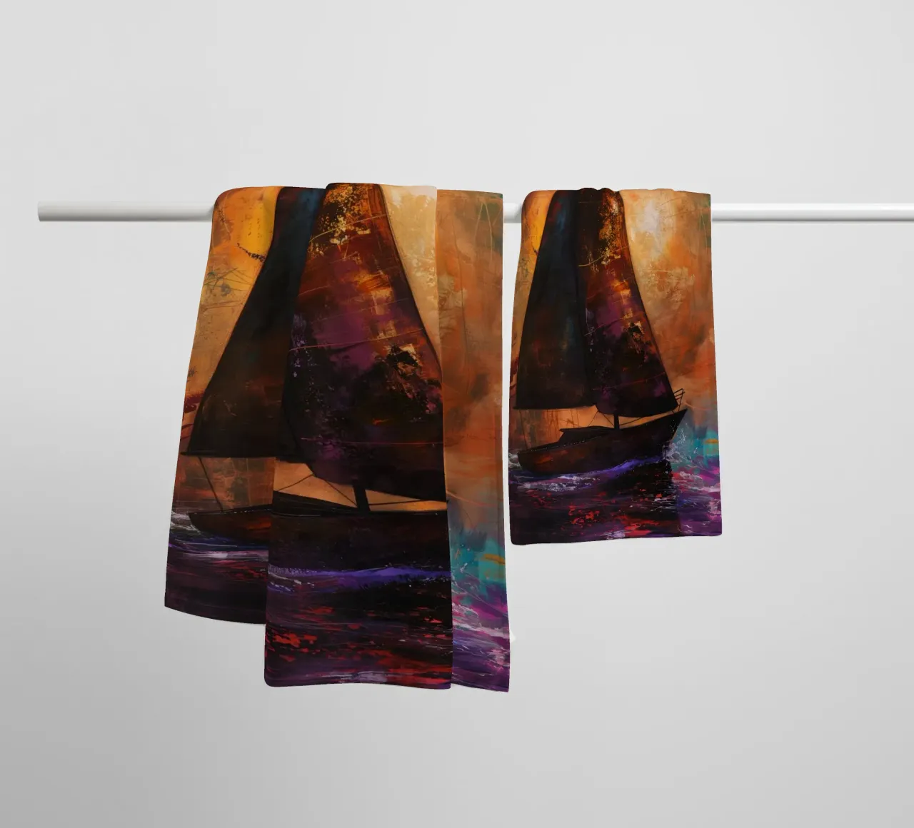 Zeilboot abstract towel by Imagine