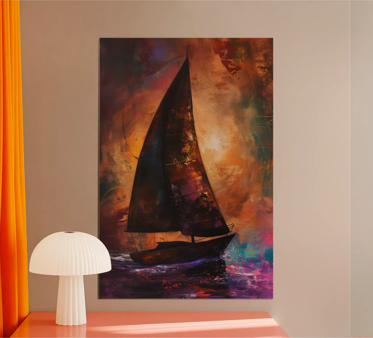 Abstract Zeilboot poster de Imagine