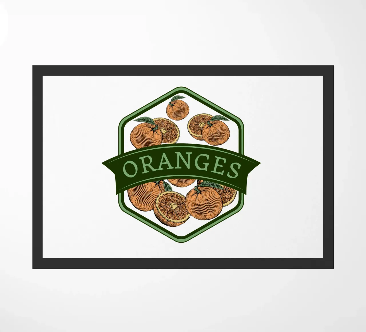 Oranges Vintage Badge | Citrus Fruit Art Print zerbino da Une Affaire de Filles