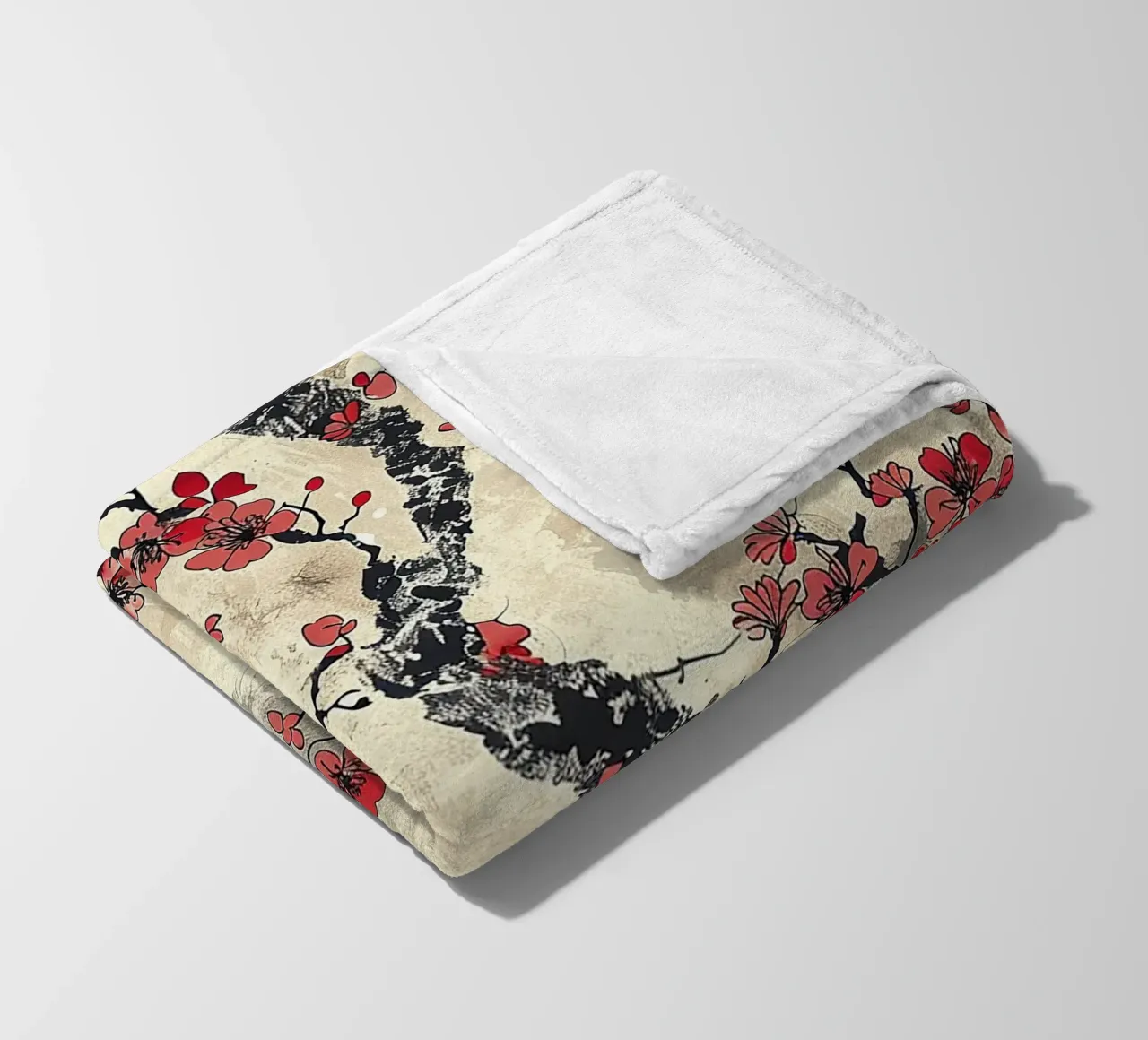 Sakura Serenity coperta in pile da Botanical Pattern House