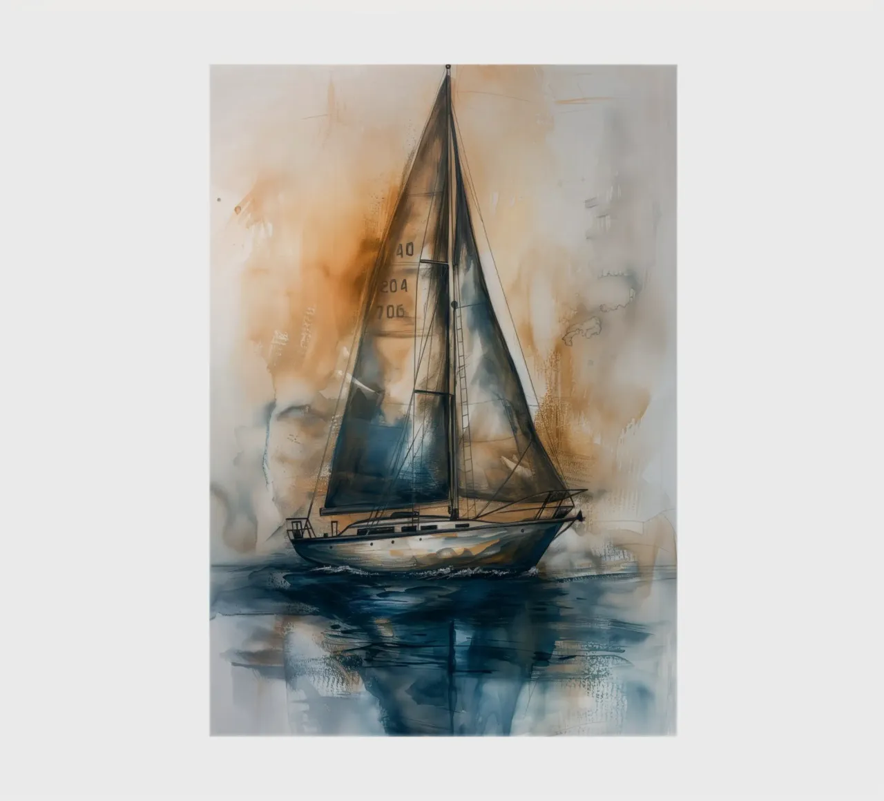 Zeilboot abstract notebook by Imagine