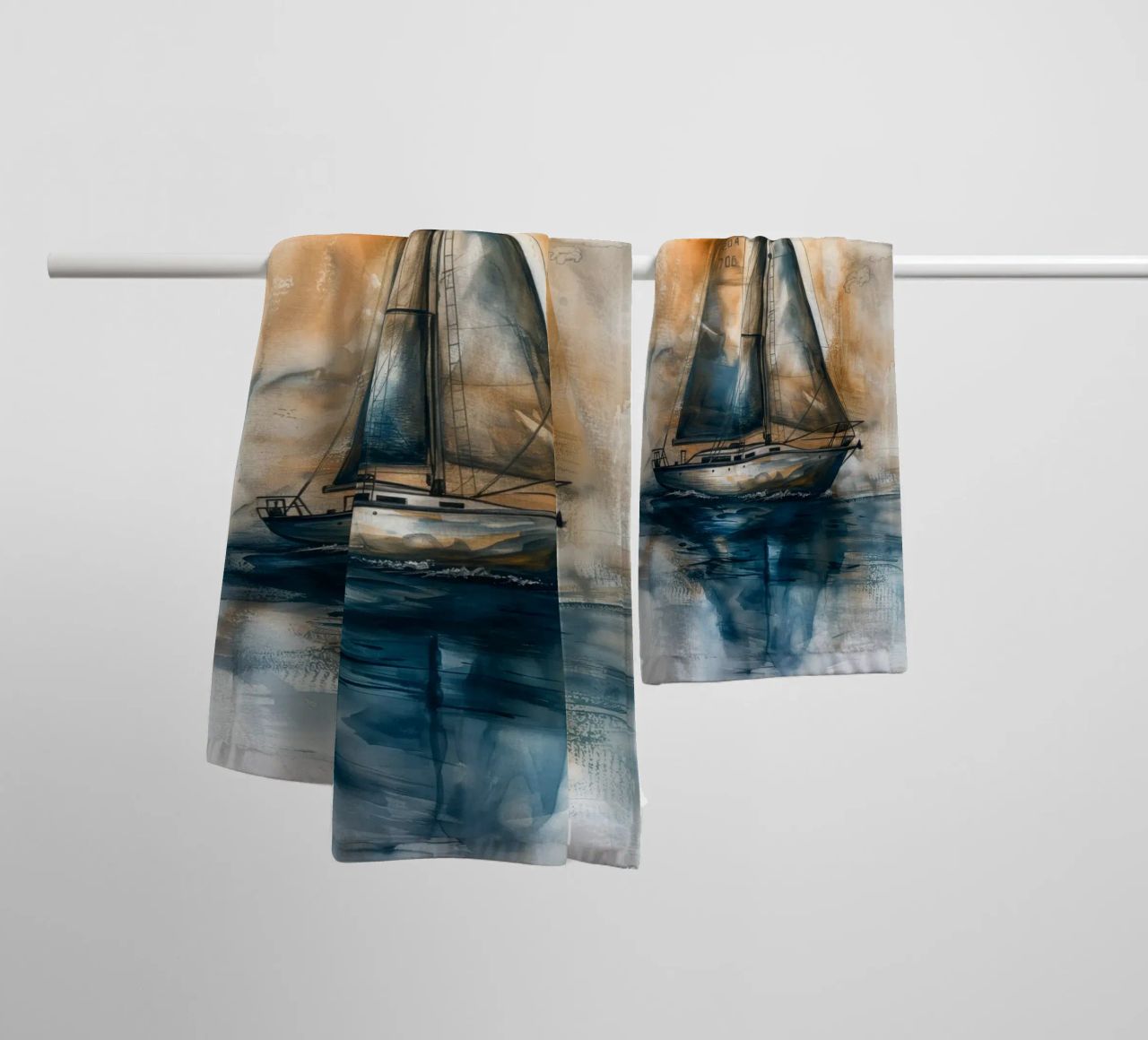 Zeilboot abstract Handtuch von Imagine