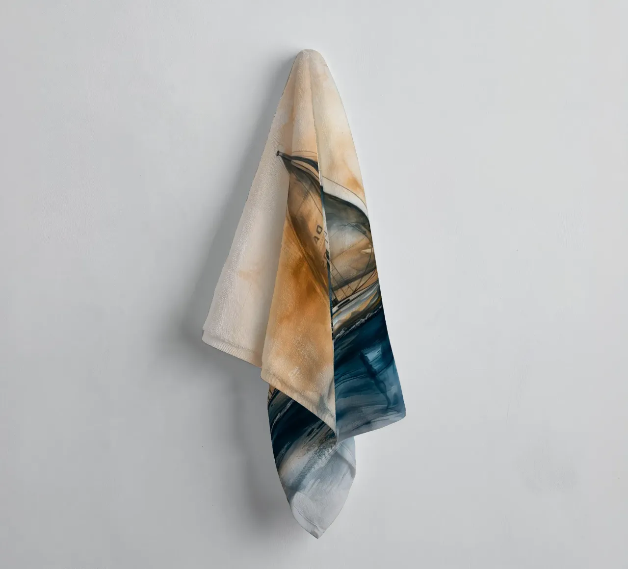 Zeilboot abstract badhanddoek van Imagine