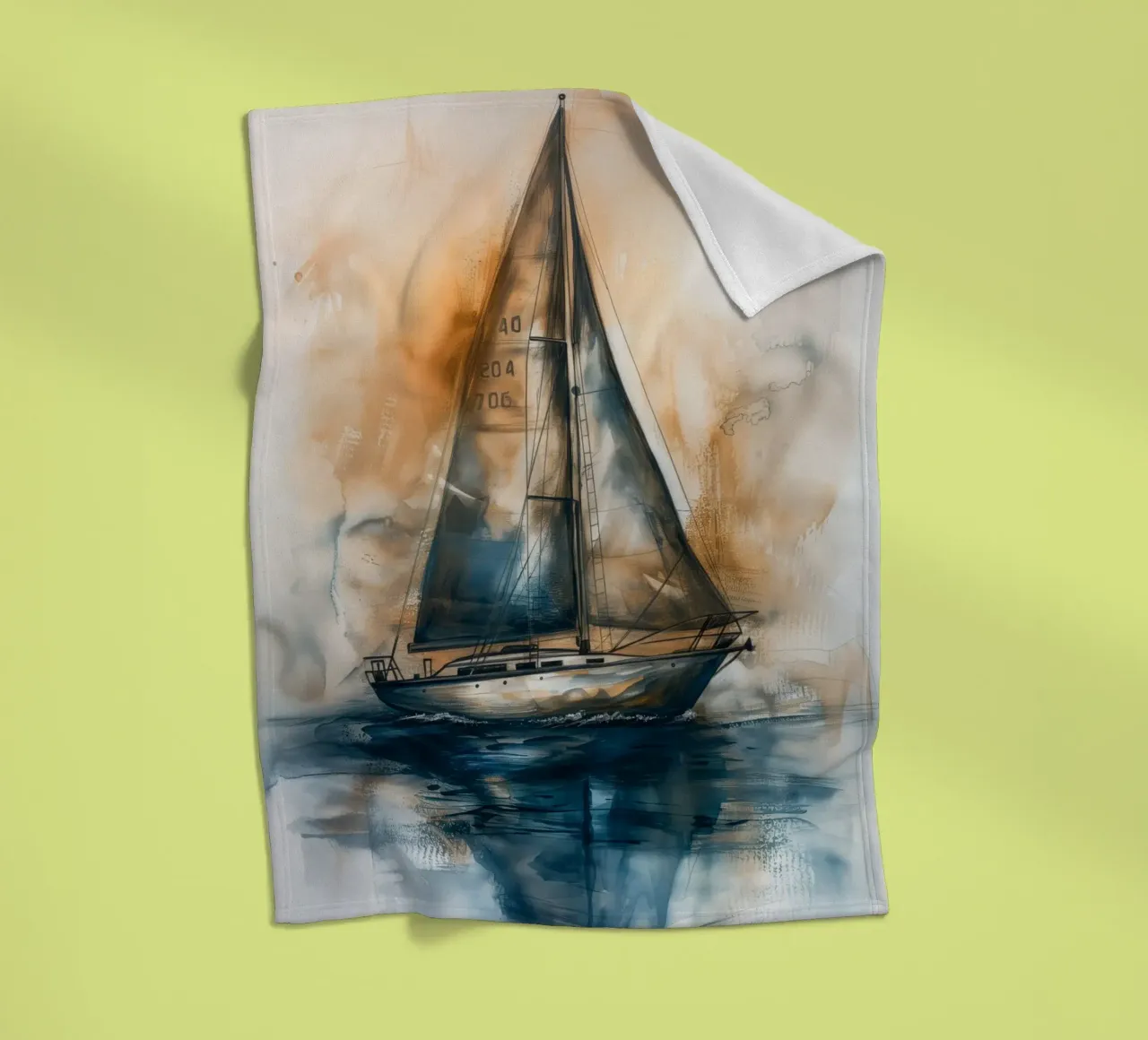 Zeilboot astratto coperta in pile da Imagine