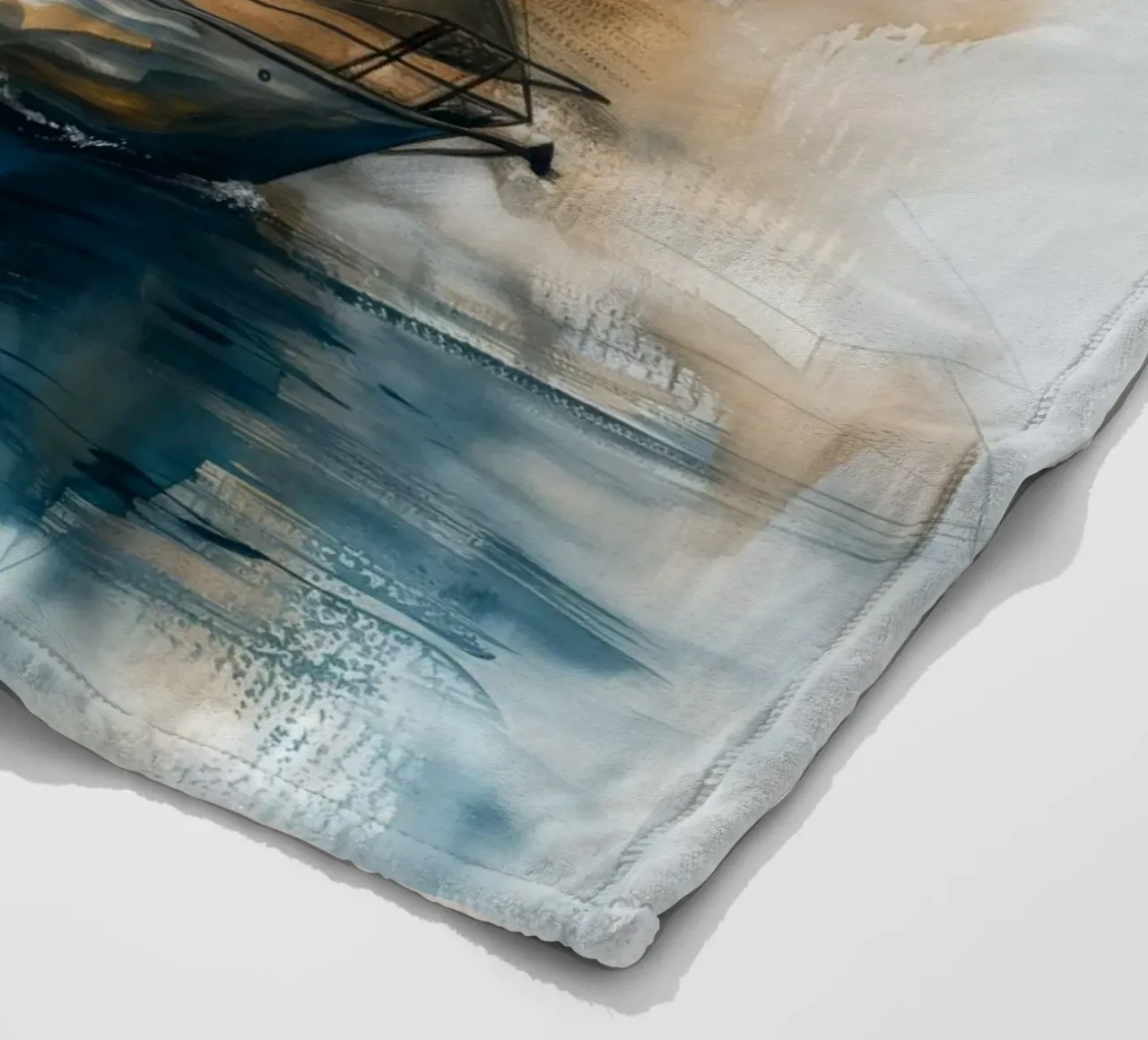 Zeilboot astratto coperta in pile da Imagine