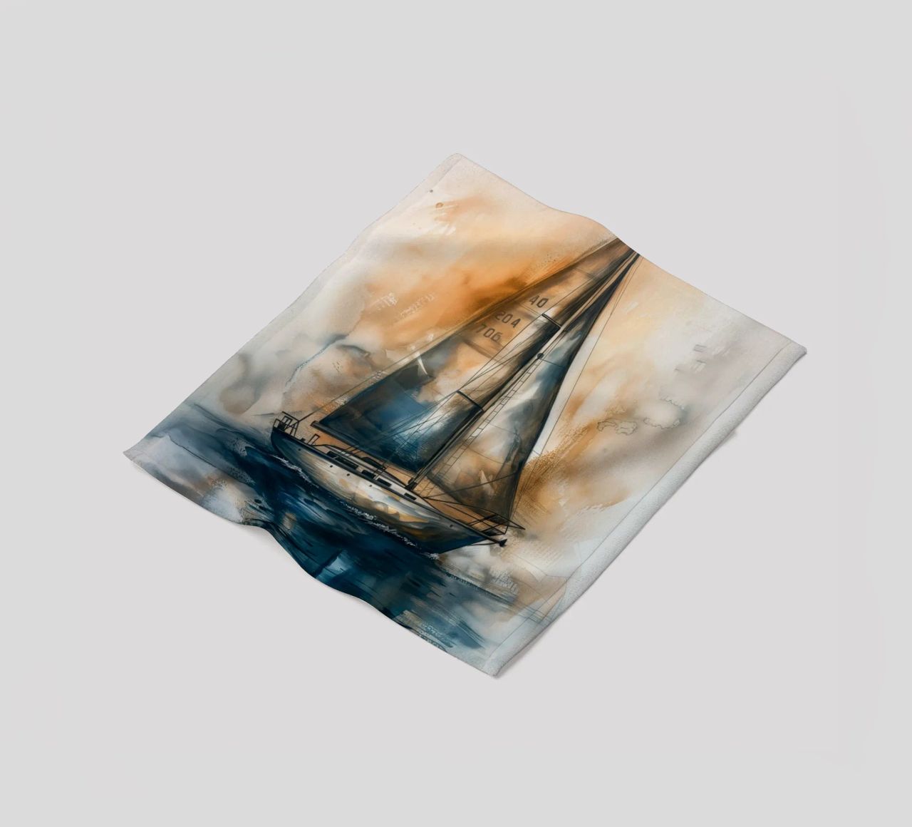 Zeilboot abstract Fleecedecke von Imagine