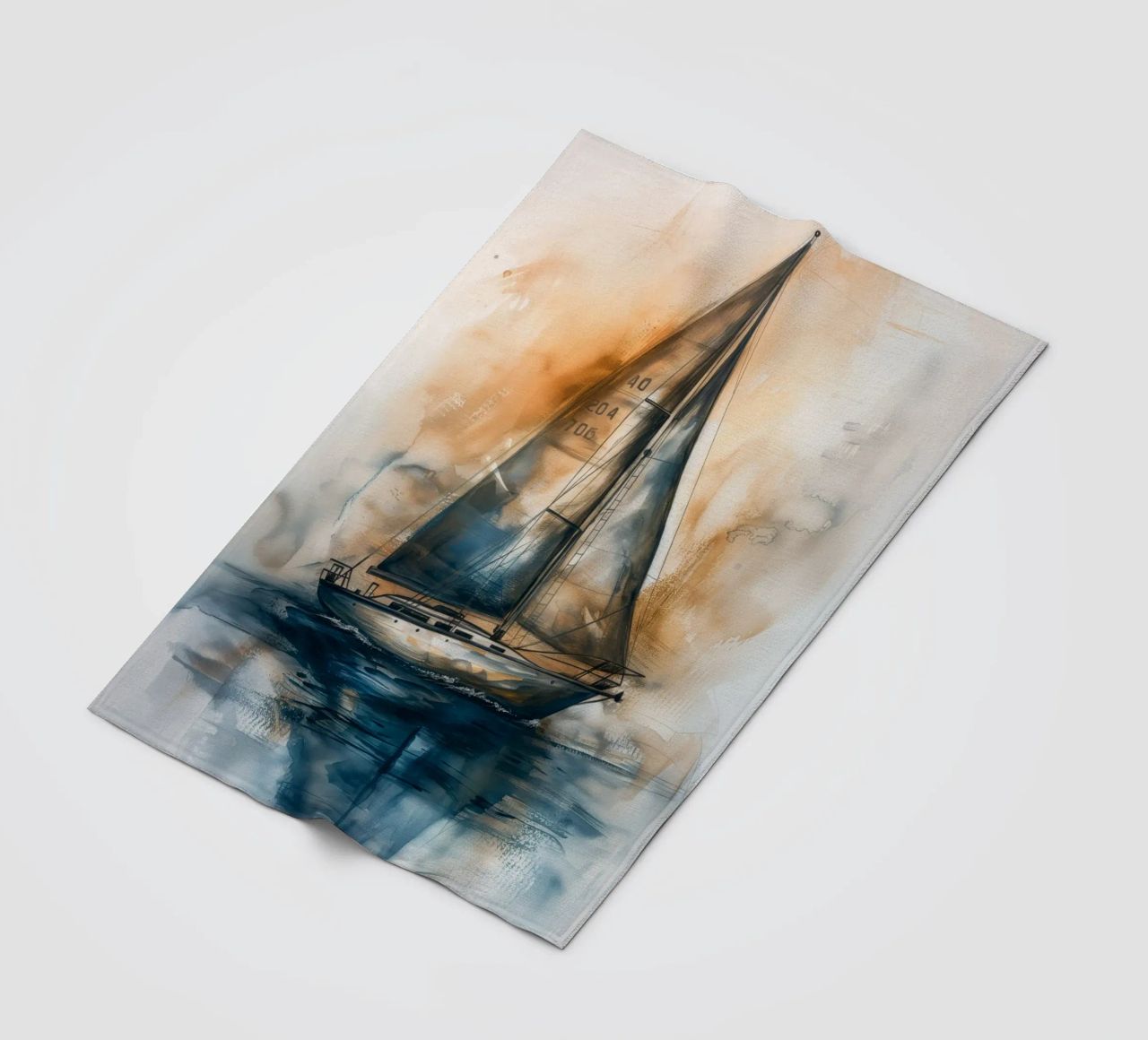Zeilboot abstract Fleecedecke von Imagine