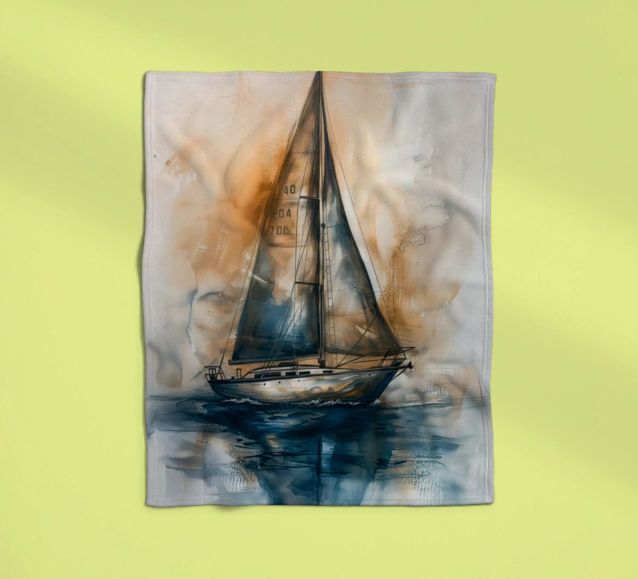Zeilboot abstract Fleecedecke von Imagine