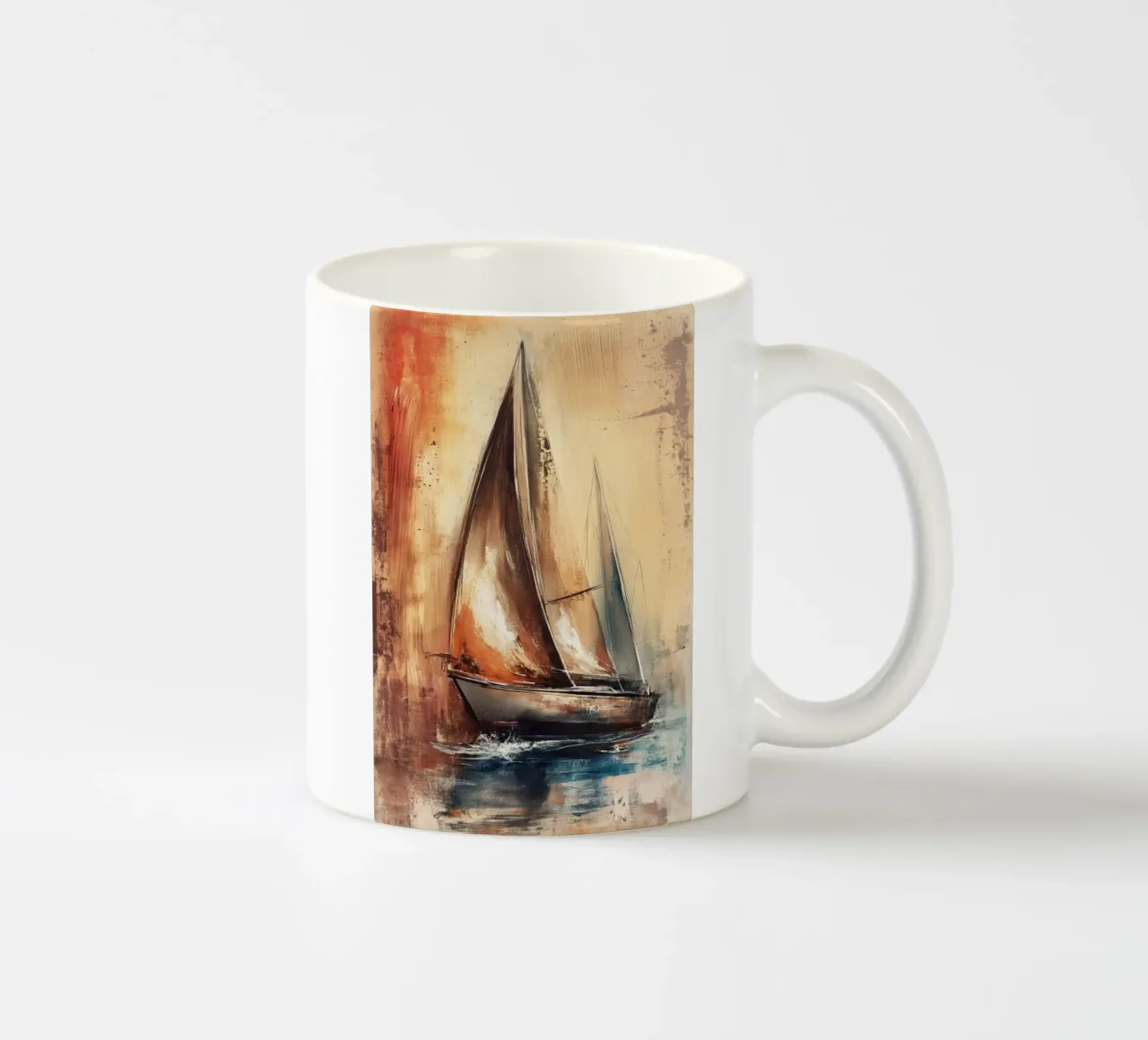Zeilboot astratto tazza in ceramica da Imagine