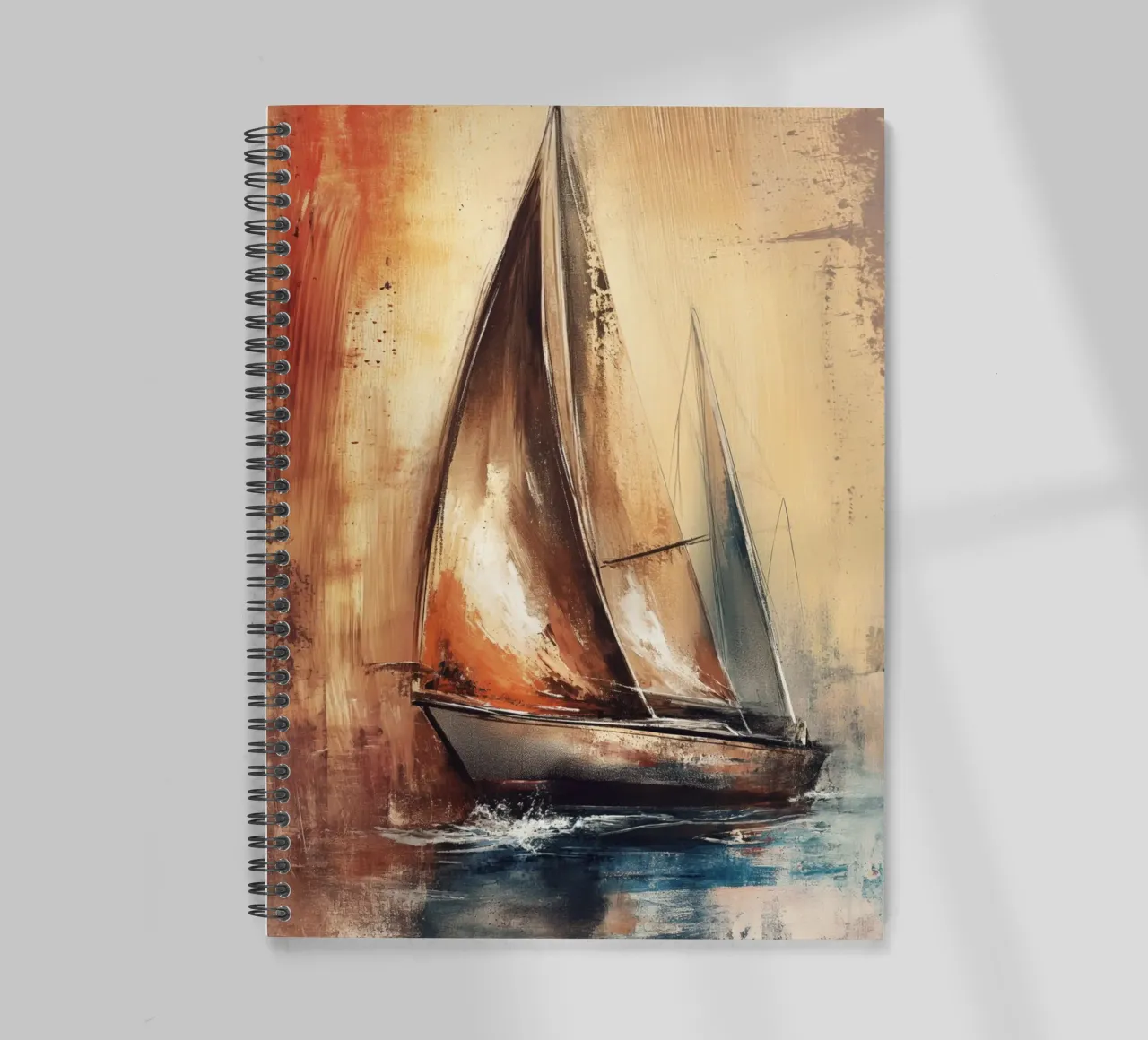 Zeilboot abstract spiral notebook by Imagine
