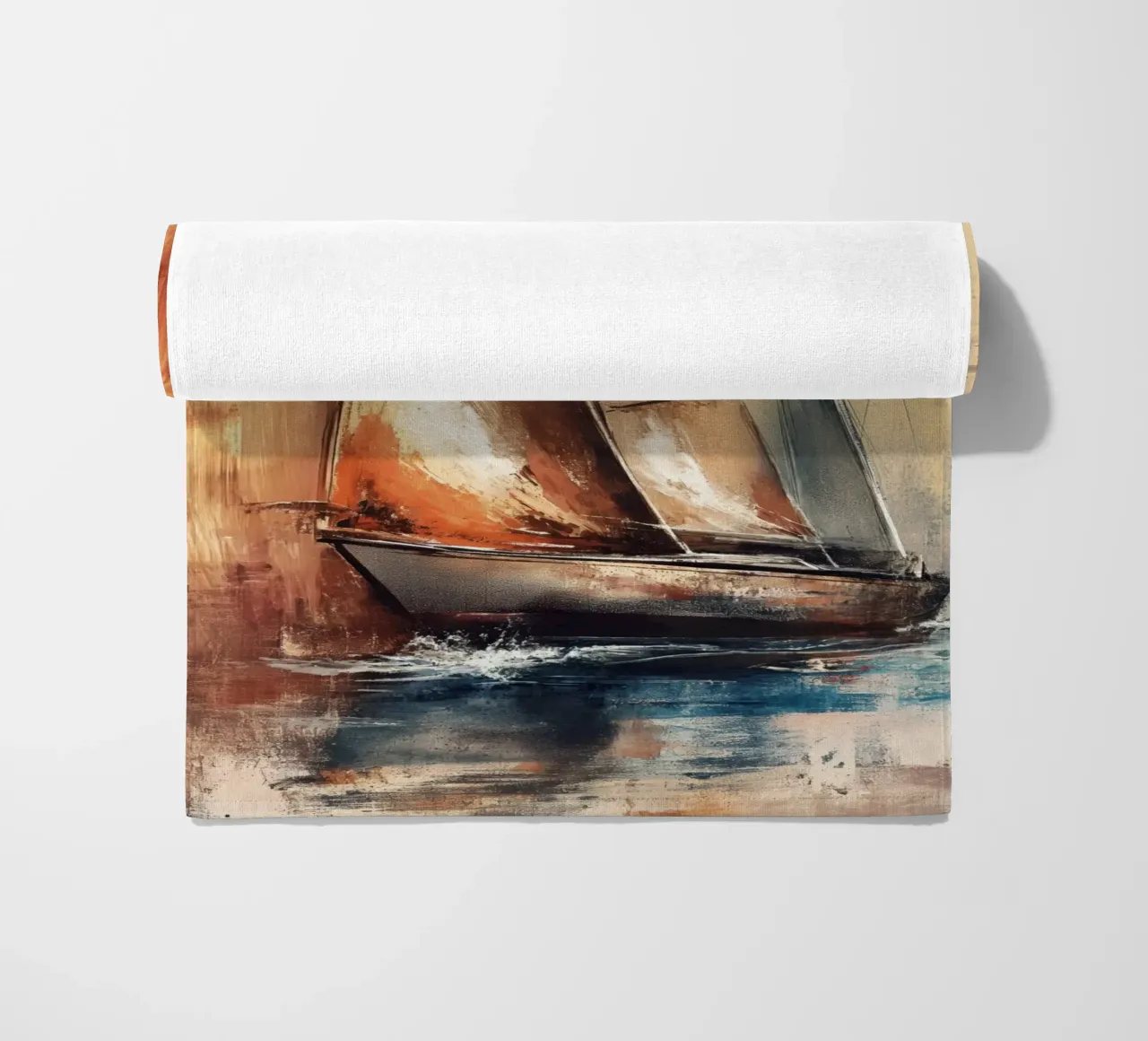 Zeilboot astratto telo mare da Imagine