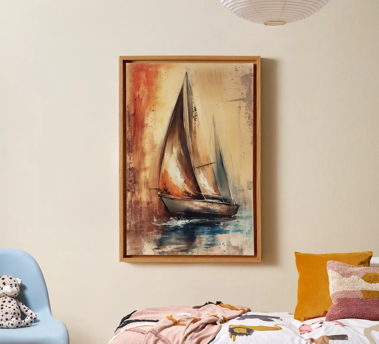 Zeilboot abstract canvas by Imagine