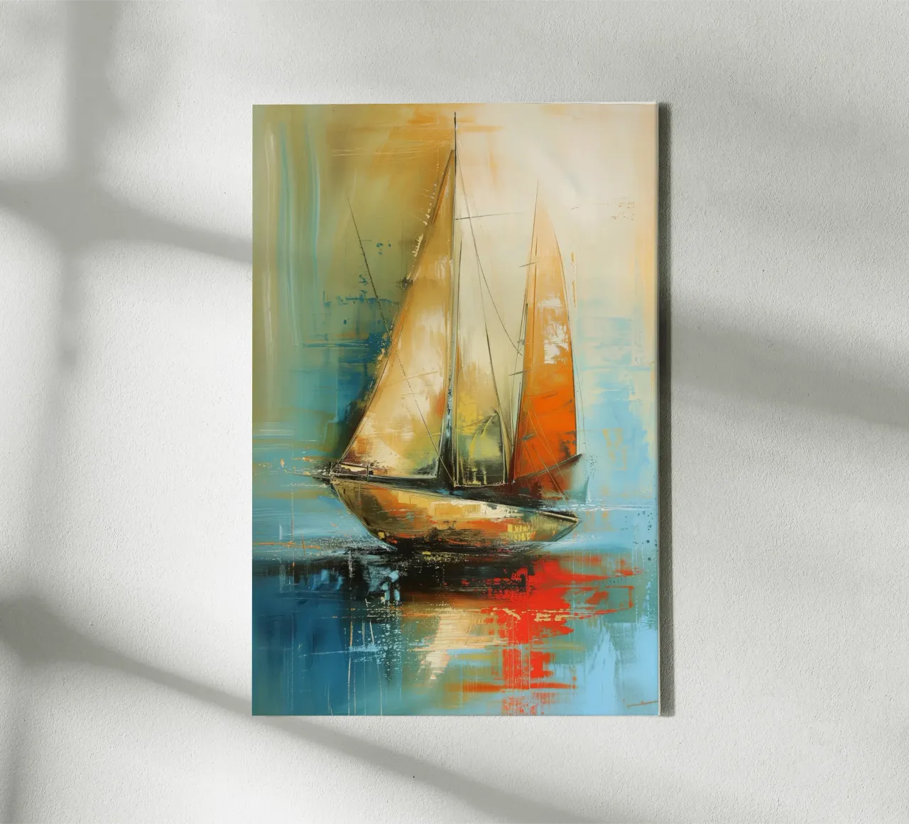 zeilboot abstract canvas with Floater frame by Imagine