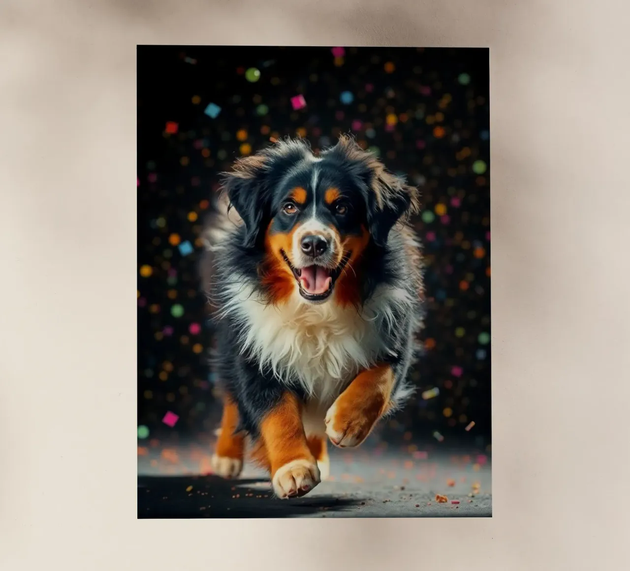 The colorful Bernese Mountain Dog #107 backlit film by Yumis.Beargang.and.Me