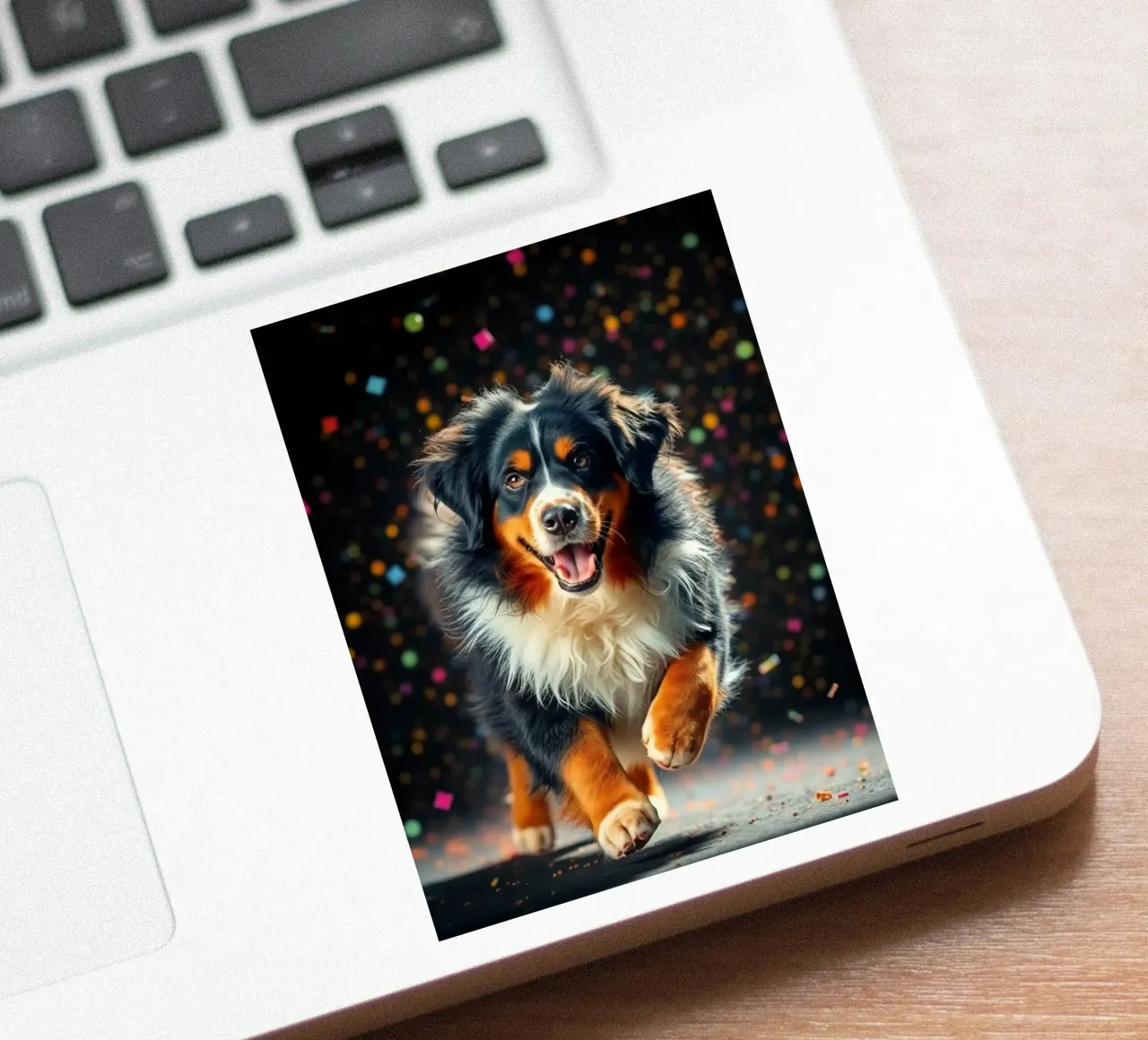 The colorful Bernese Mountain Dog #107 sticker by Yumis.Beargang.and.Me