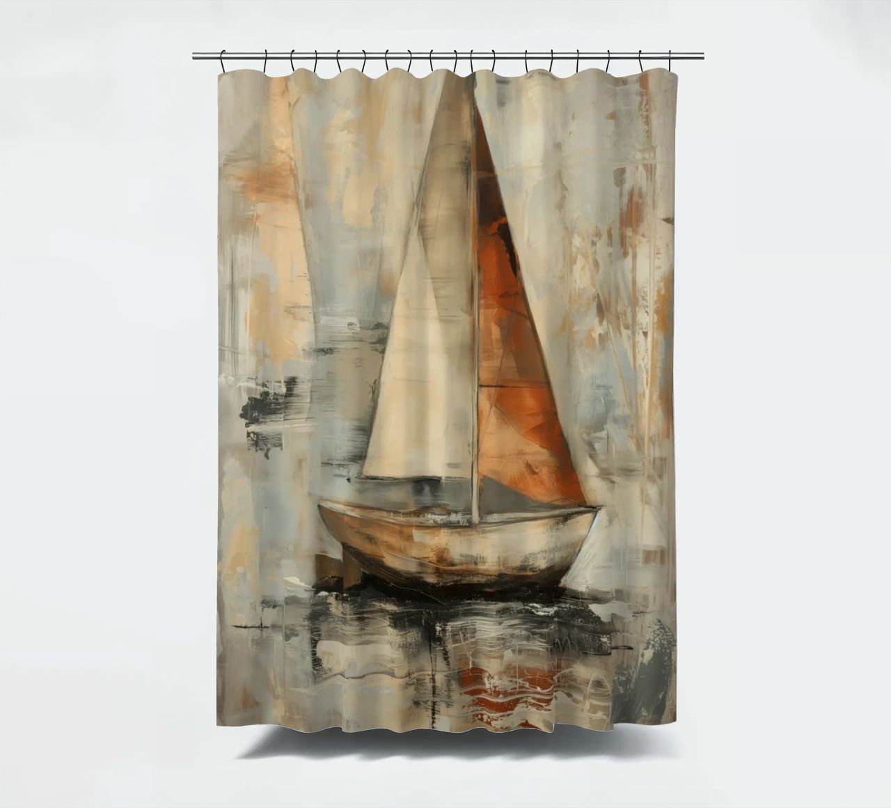 Zeilboot abstract Duschvorhang von Imagine