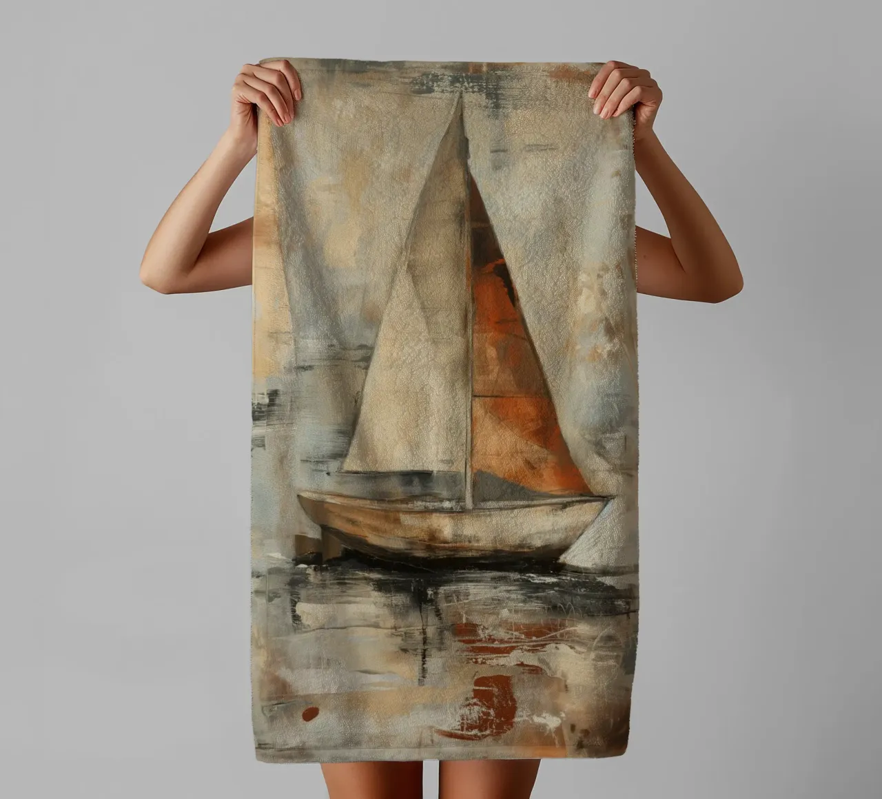 Zeilboot abstract towel by Imagine