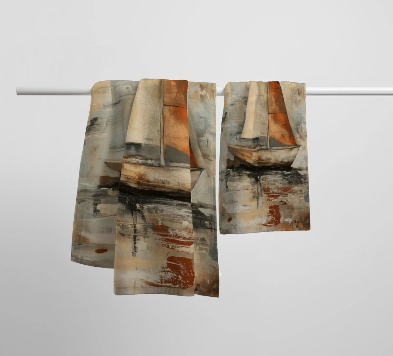 Zeilboot abstract Handtuch von Imagine
