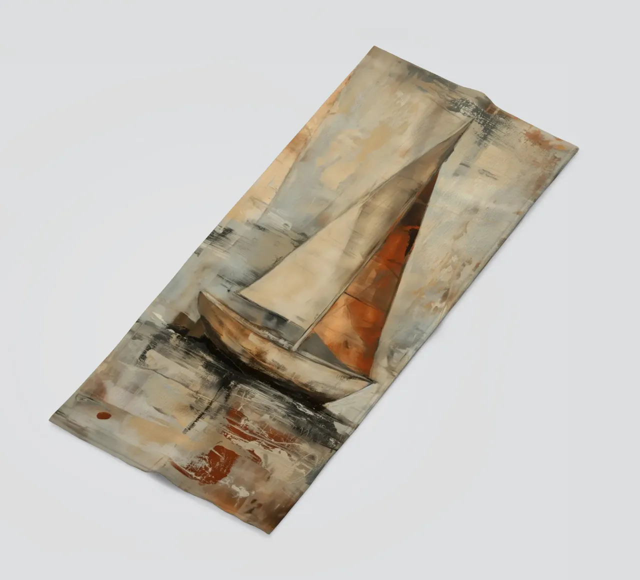Zeilboot abstract beach towel by Imagine