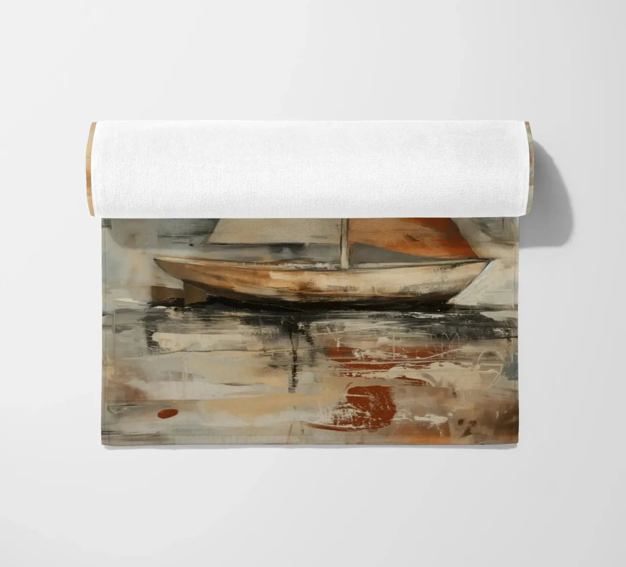 Zeilboot abstract beach towel by Imagine