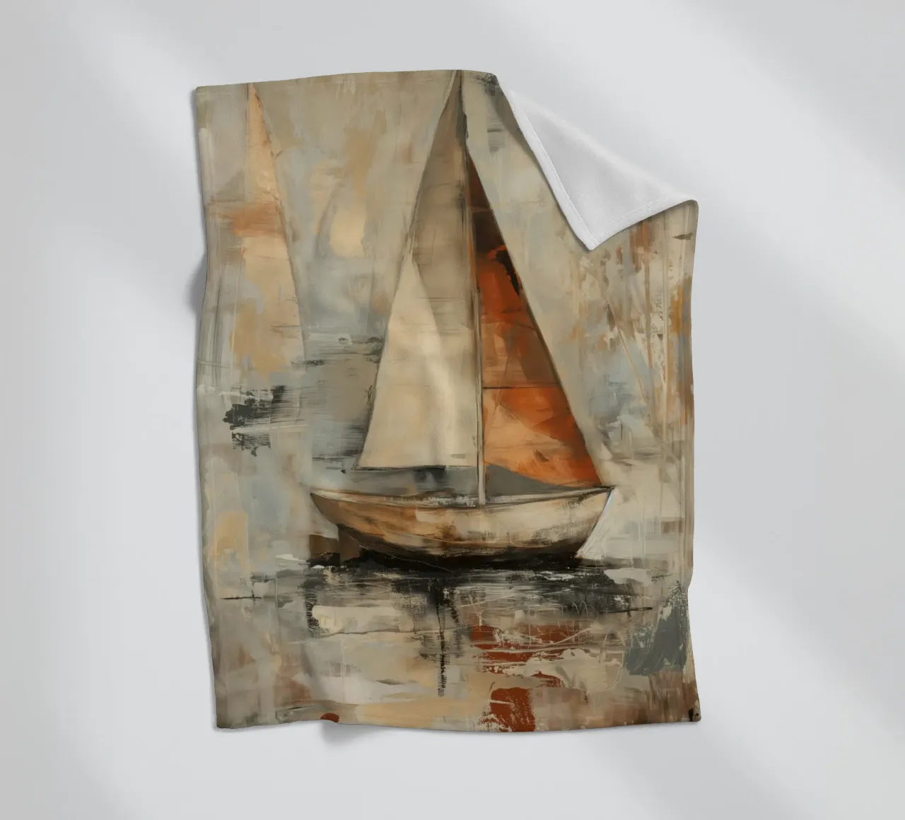 Zeilboot astratto coperta in pile da Imagine