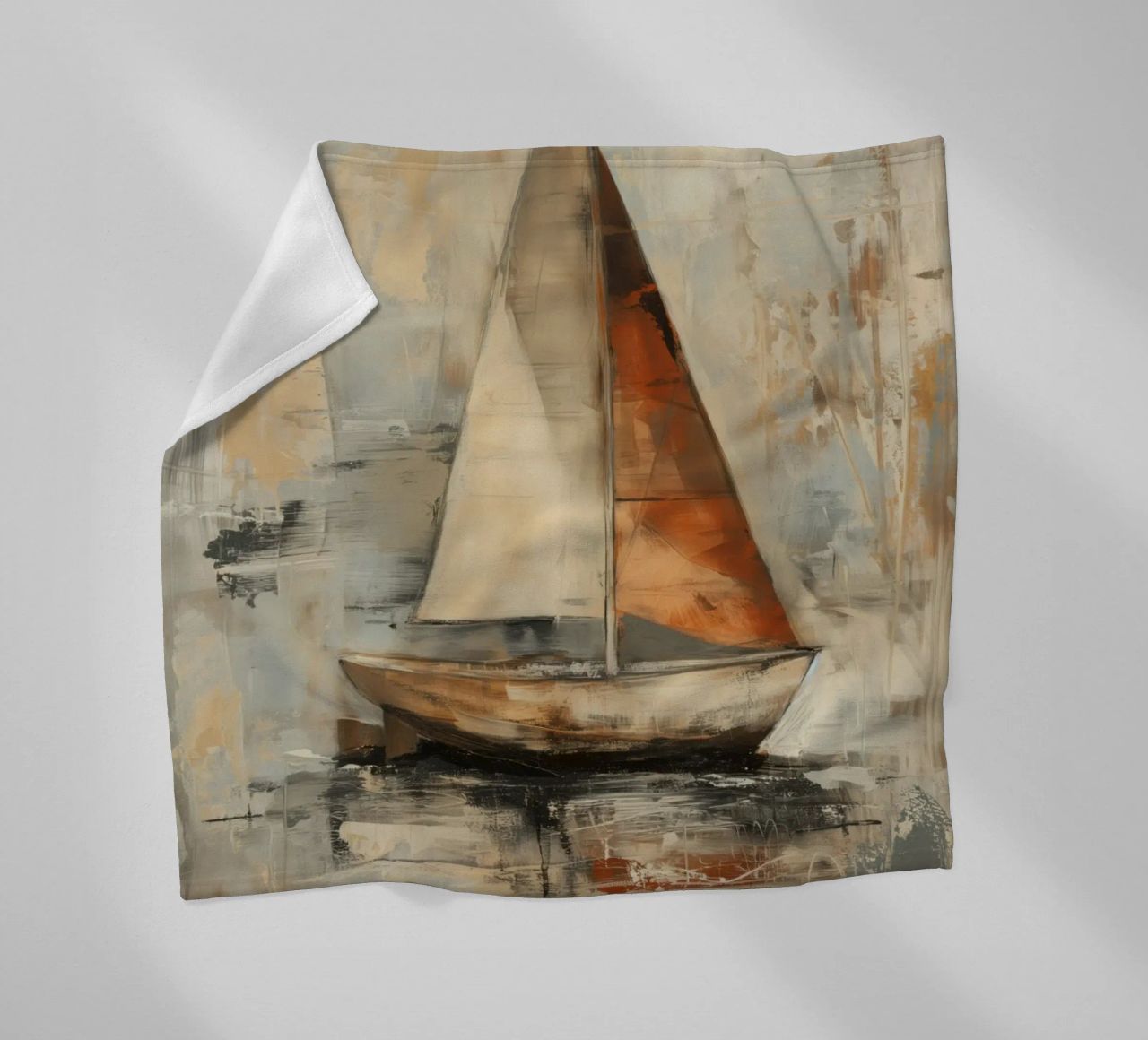 Zeilboot abstract Fleecedecke von Imagine