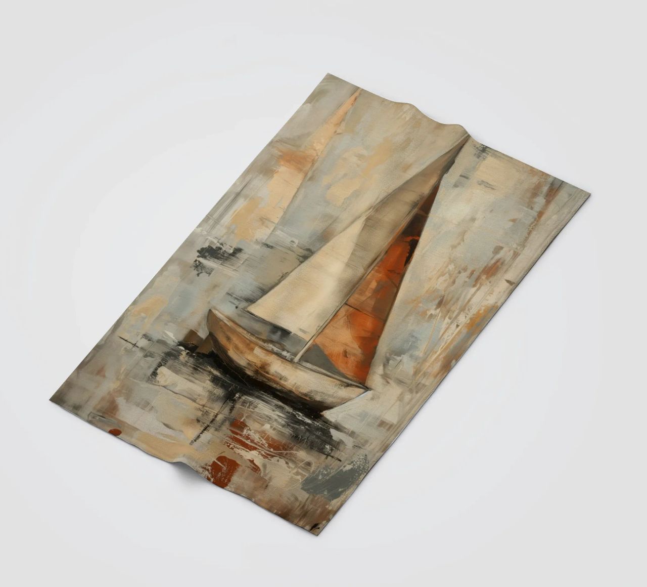 Zeilboot abstract Fleecedecke von Imagine