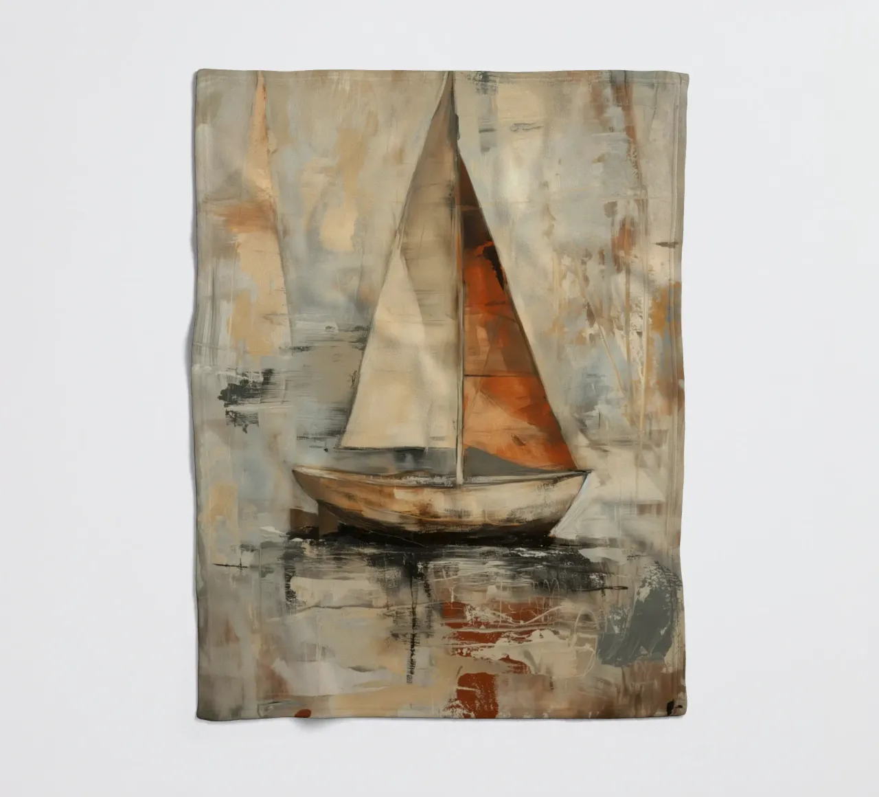 Zeilboot astratto coperta in pile da Imagine