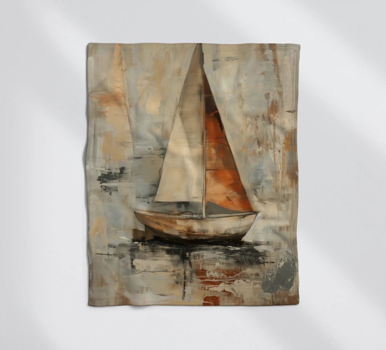 Zeilboot abstract Fleecedecke von Imagine