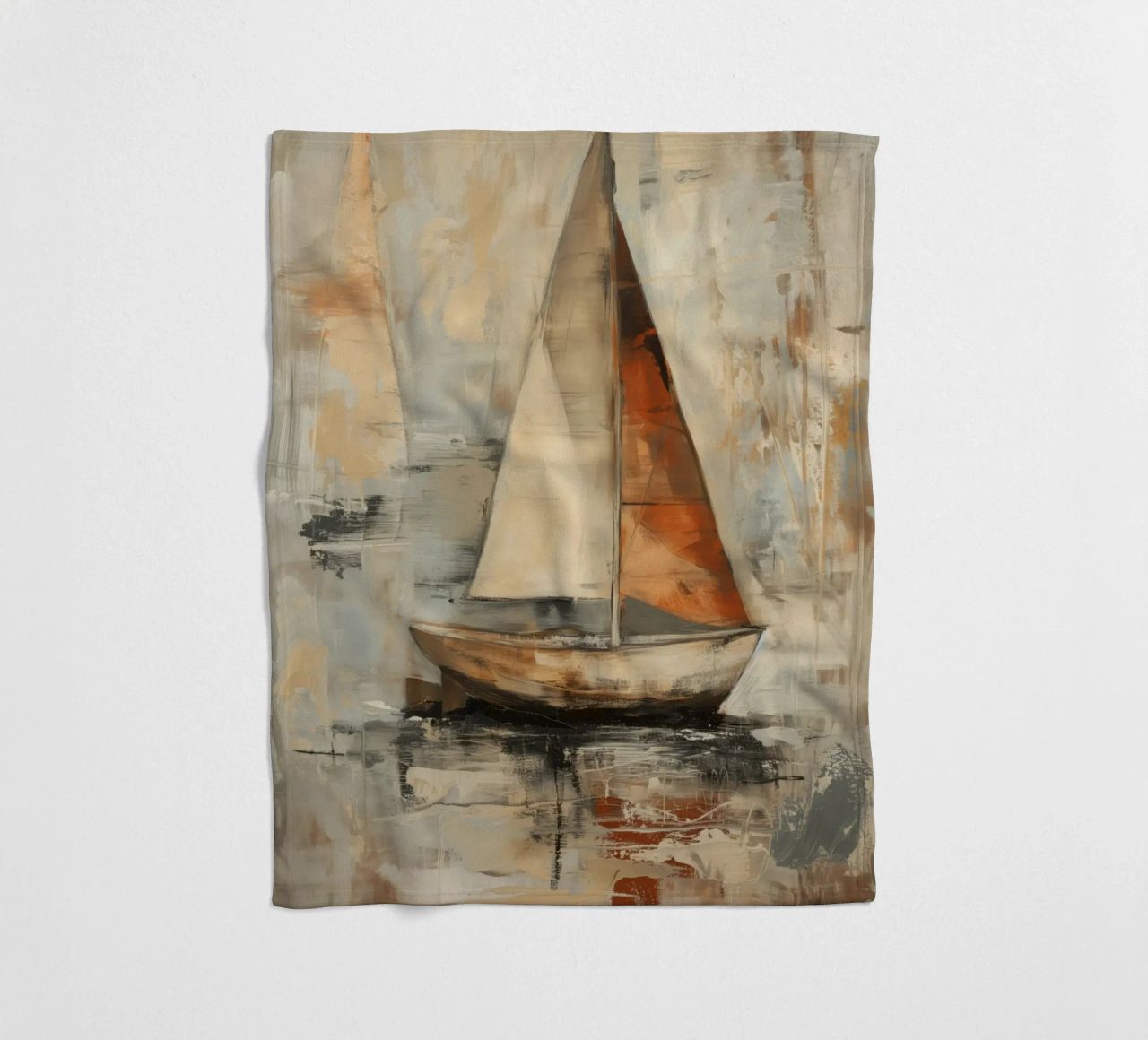 Zeilboot abstract Fleecedecke von Imagine